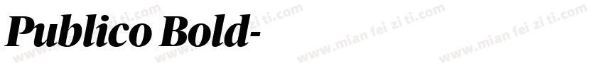 Publico Bold字体转换